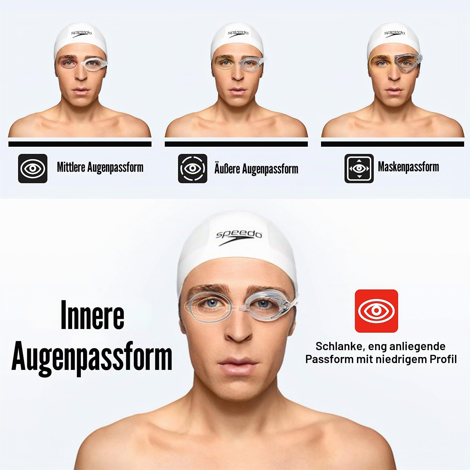 Speedo Unisex-Erwachsene Schwimmbrille Speed Socket 2.0