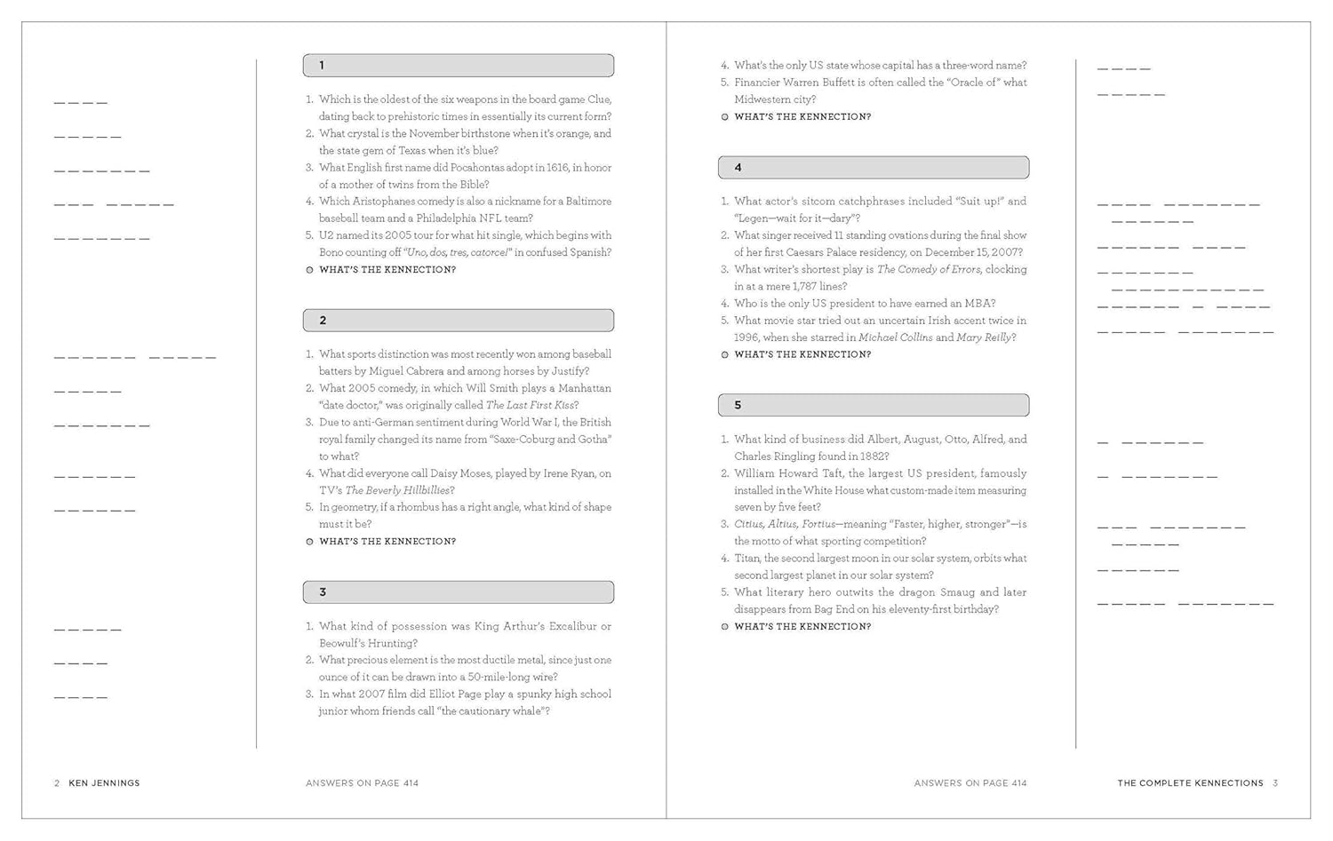 The Complete Kennections: 5,000 Questions in 1,000 Puzzles      Paperback – July 29, 2025