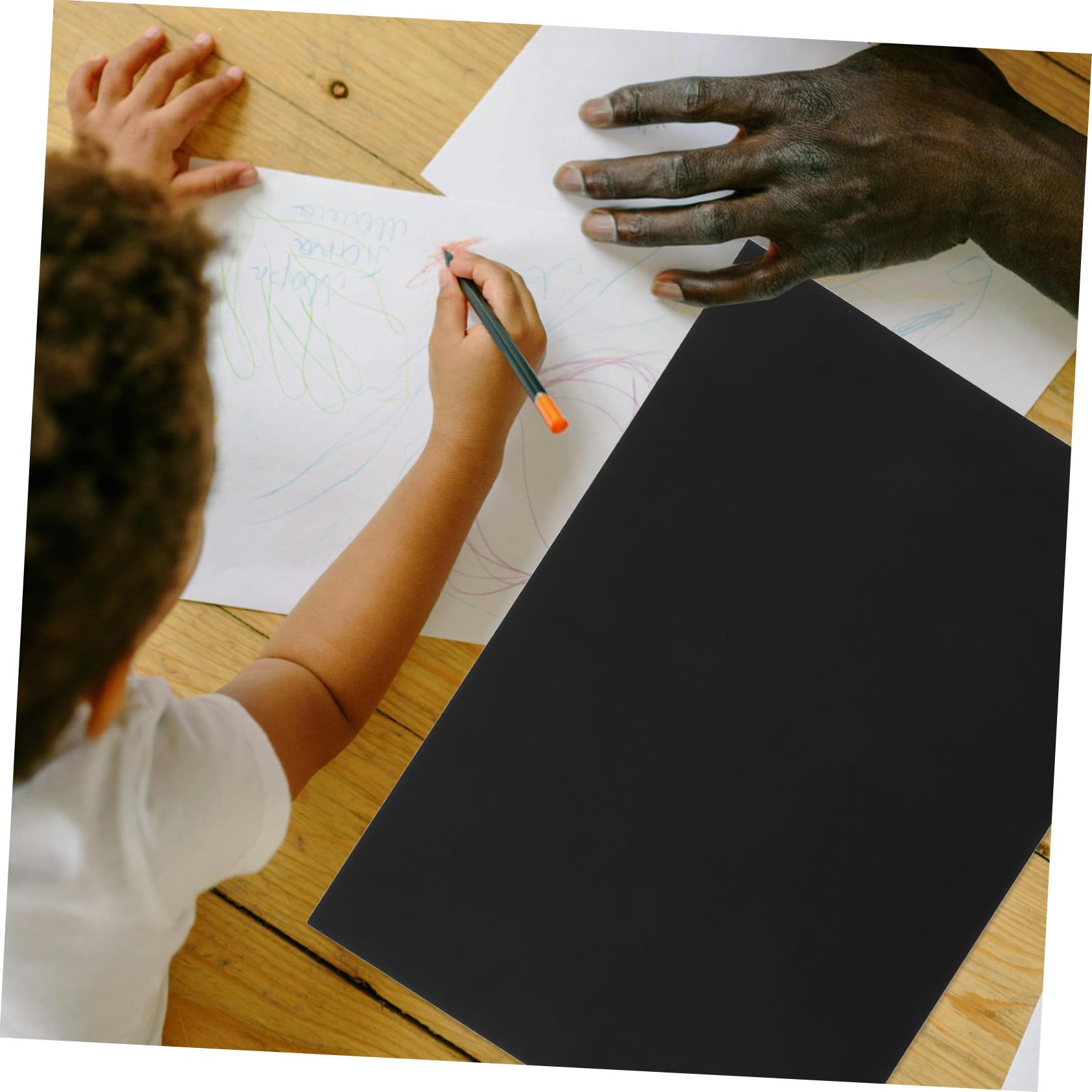50 feuilles Papier Cartonné Noir DIY Créatif pour Loisirs Créatifs Peinture et Bricolage Papier à Dessin Résistant pour Activités Manuelles et Ateliers Groupe