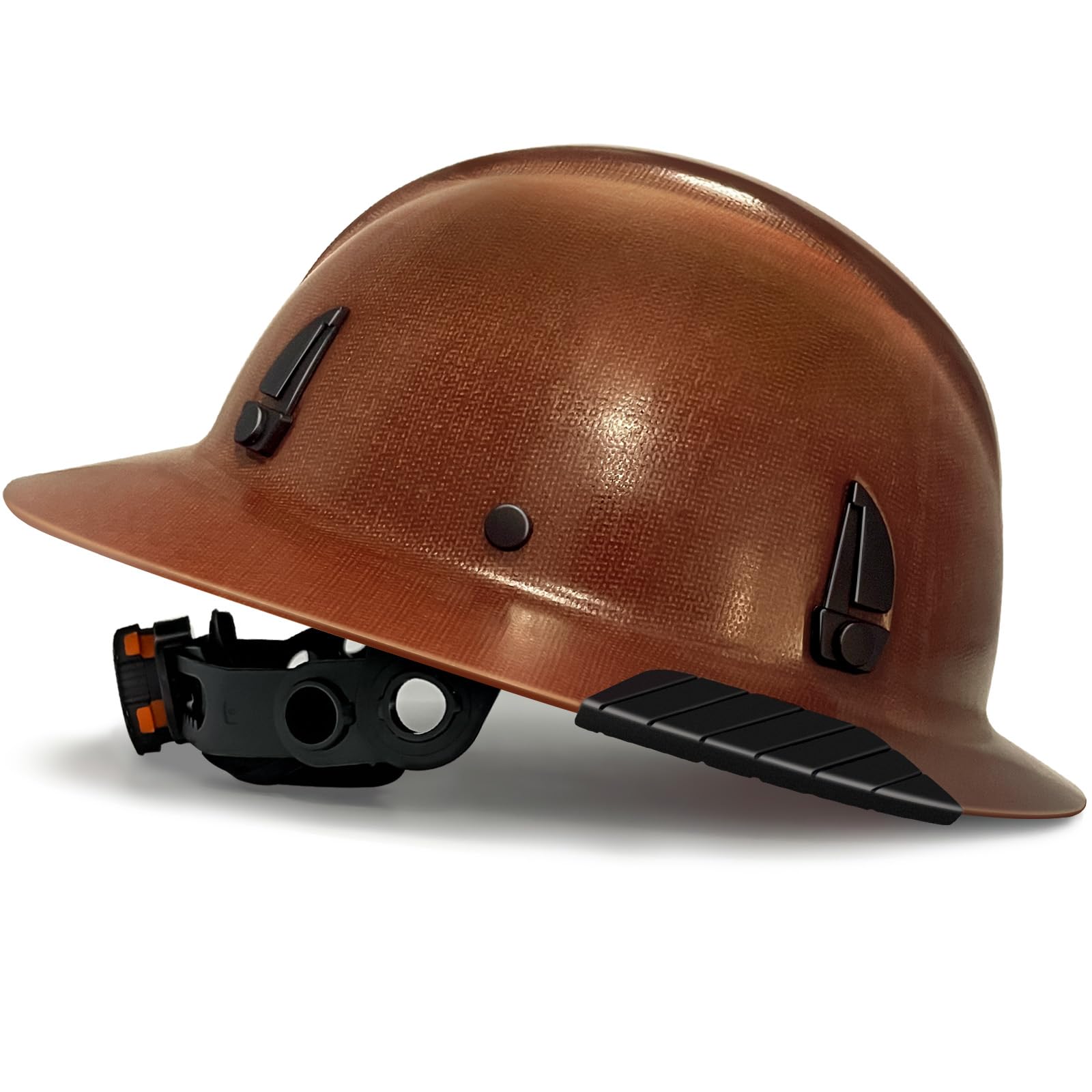 SAFEBUILDER Carbon Fiber Full Brim Hard Hats Made of Carbon Fiber Safety Helmet 6-Point Suspension ANSI Certified for Construction, Industrial, Outdoor Work