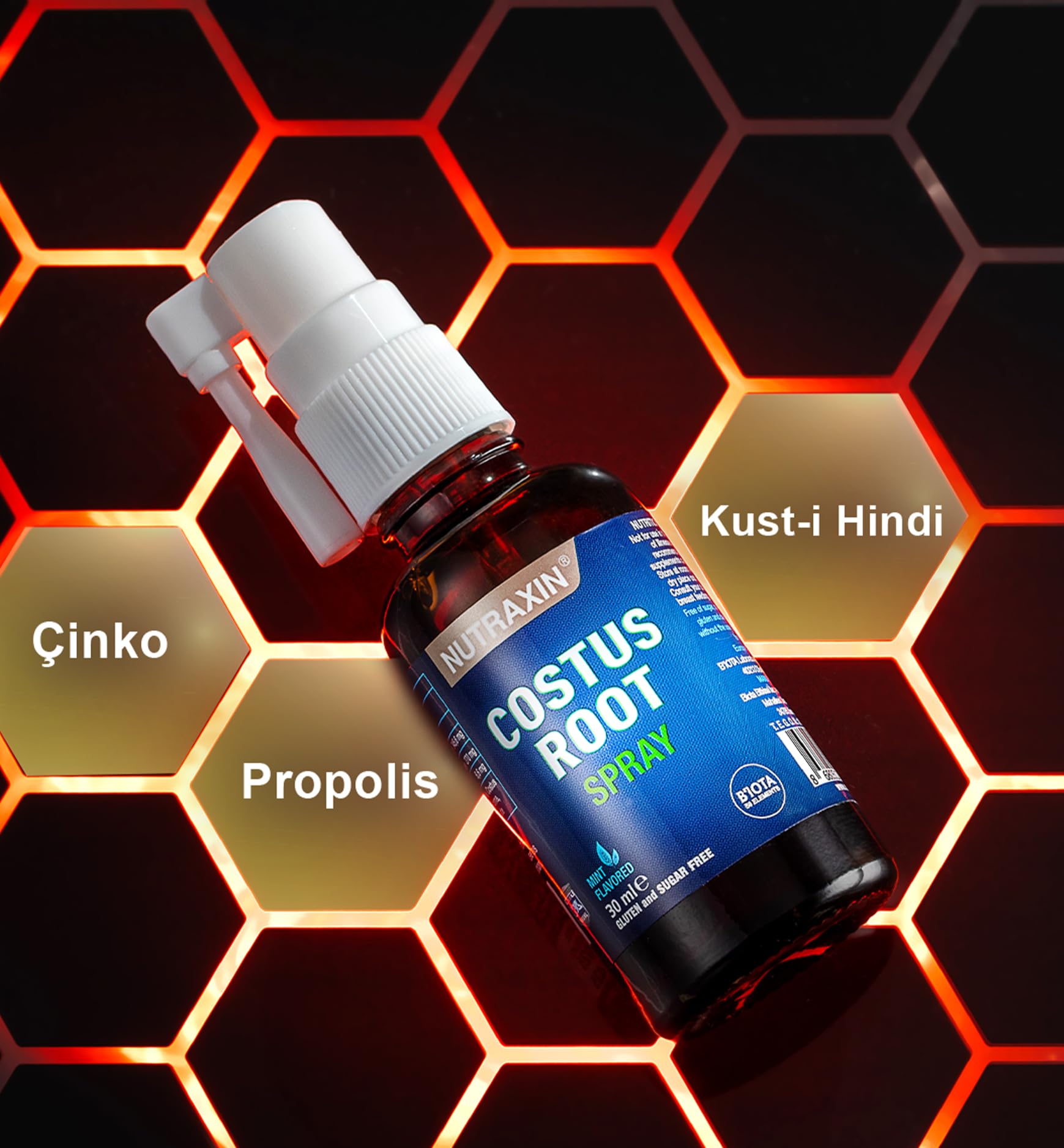 Nutraxin Costus Root Spray 30 mL Vitamin Takviyesi