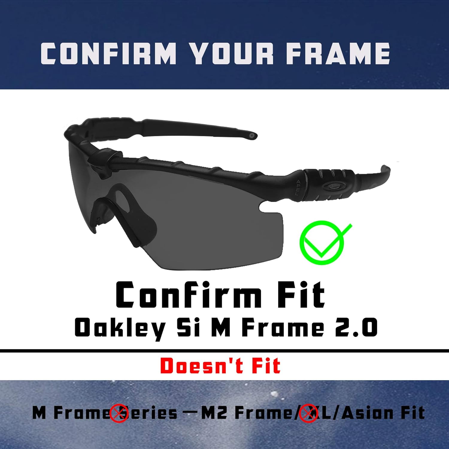 4 Pieces Lenses Replacement for Oakley Si Ballistic M Frame 2.0 Sunglass Polarized - Dark Black & Silver Mirror & Blue Mirror & Red Mirror
