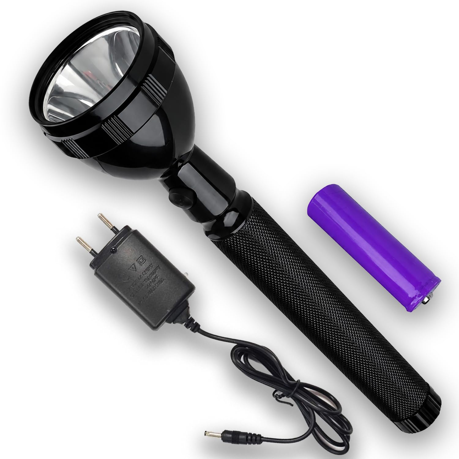 Rechargeable LED Search Light with Dual Lighting System, Powerful Front Flashlight and Rear Study Lamp, Energy Efficient Design for Camping, Power Cut, Fishing, Hiking, Security & Home Backup-image-3
