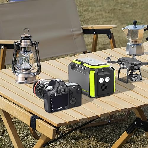 Miniatura 3 de MARBERO Generador solar de 150 W de pico portátil de 150 Wh con panel solar de 30 W incluido con CC, CA, USB A, USB C, linternas para campamento,