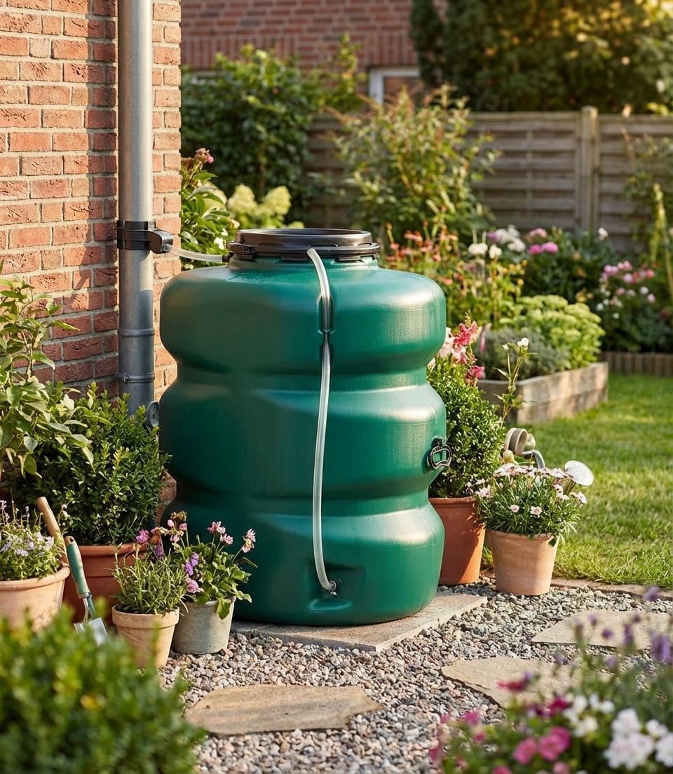 SERBATOIO Polietilene Acqua di Pioggia 500 litri. Lunghezza 72 cm, larghezza 88 cm, altezza 108 cm. per il recupero dell'acqua piovana in giardino o in cantina.