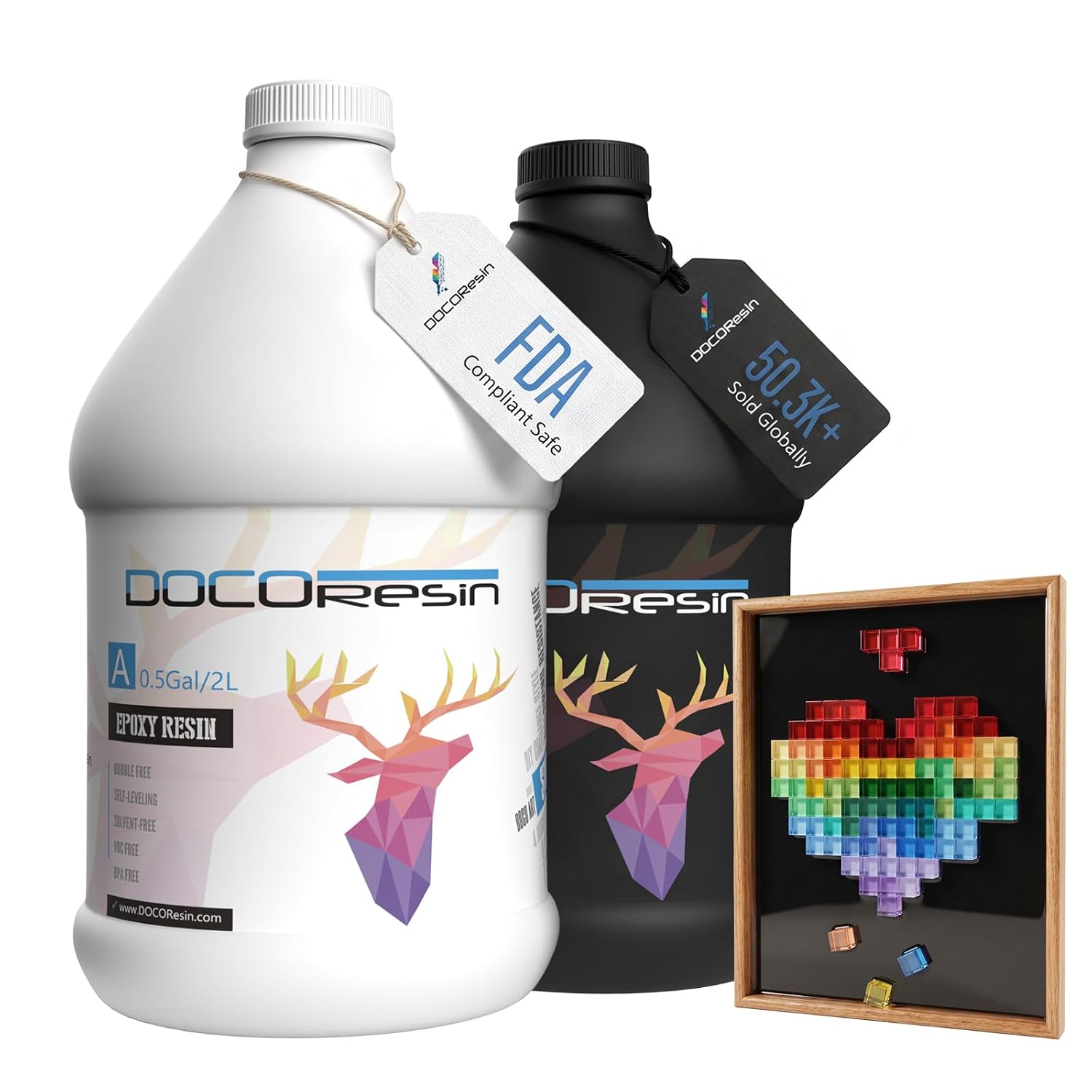 FDA Compliant Food Safe Epoxy Resin 1 Gallon Kit - Crystal Clear for Pros