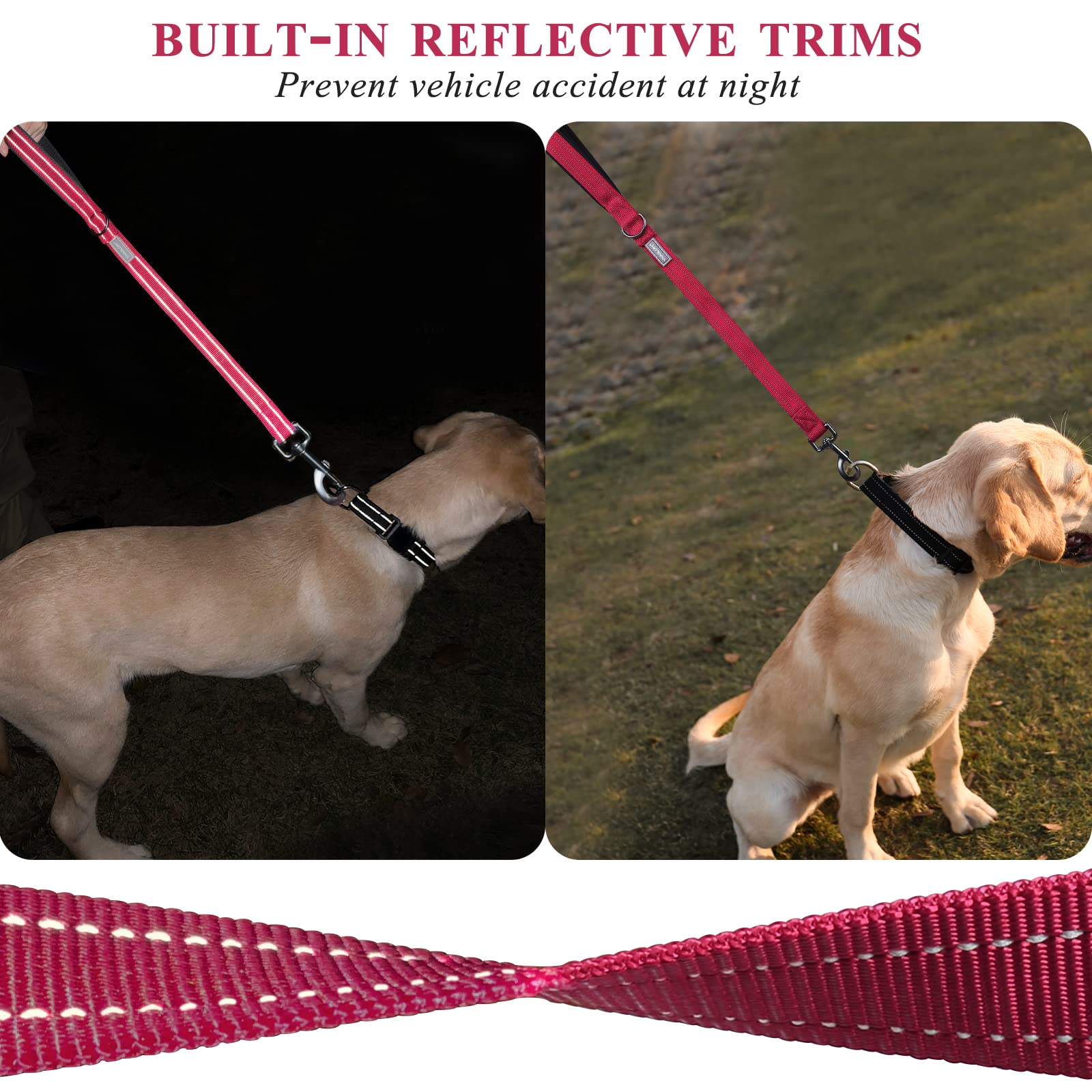 Short Dog Leash For Large Dogs VIVAGLORY Short Dog Leash For