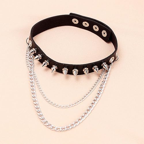Miniatura 9 de TIDOO Goth Black Choker Collar Necklace Cute Leather Chokers Sexy Butterfly Moth Pendant Chocker Punk Spiked Choker Lolita Maid Cat Set for Women