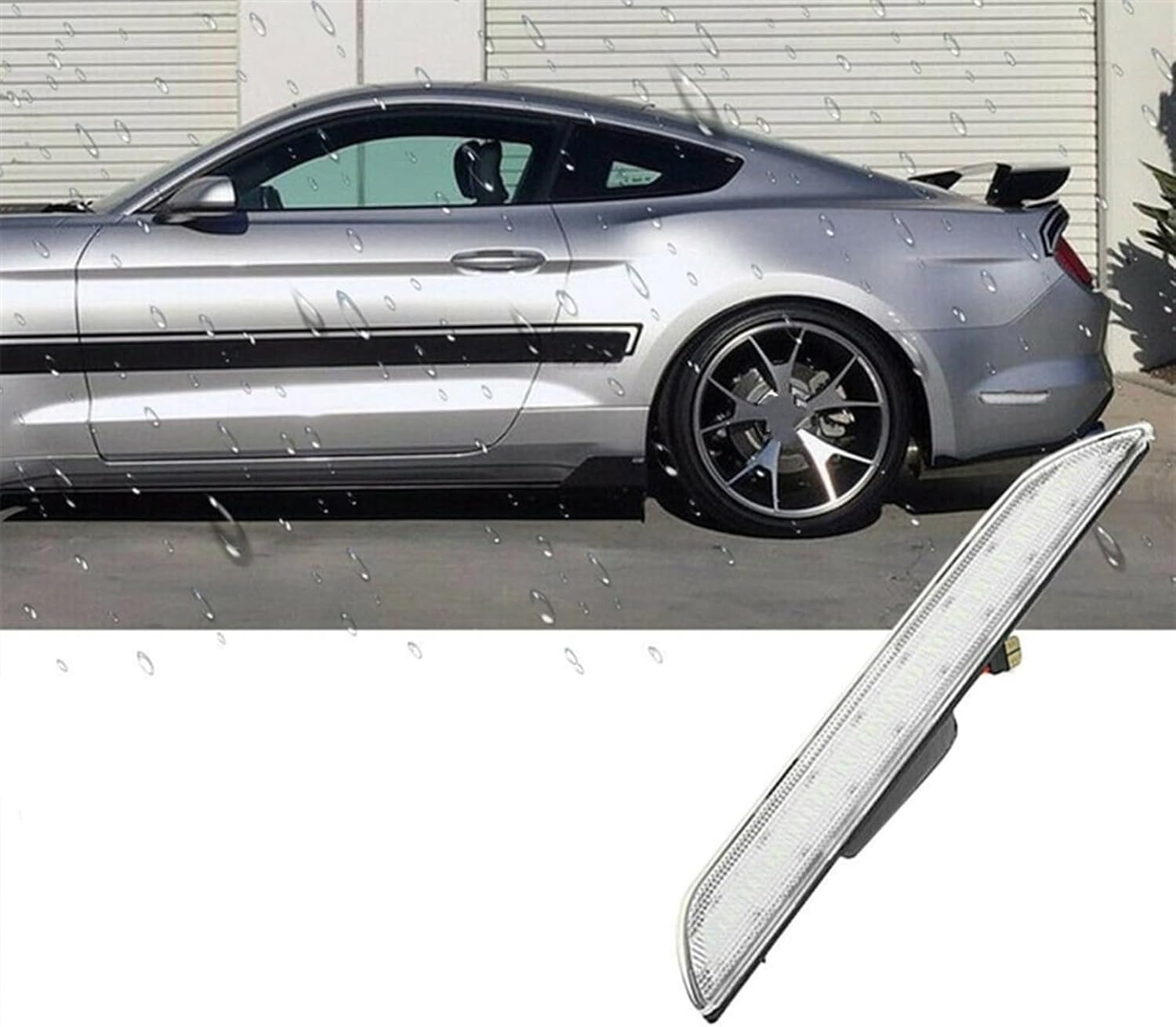 車のテールライト 1ペア 12V ホワイト/レッド リアサイドマーカーライト オートライトアクセサリー 用のフォード 用のマスタング