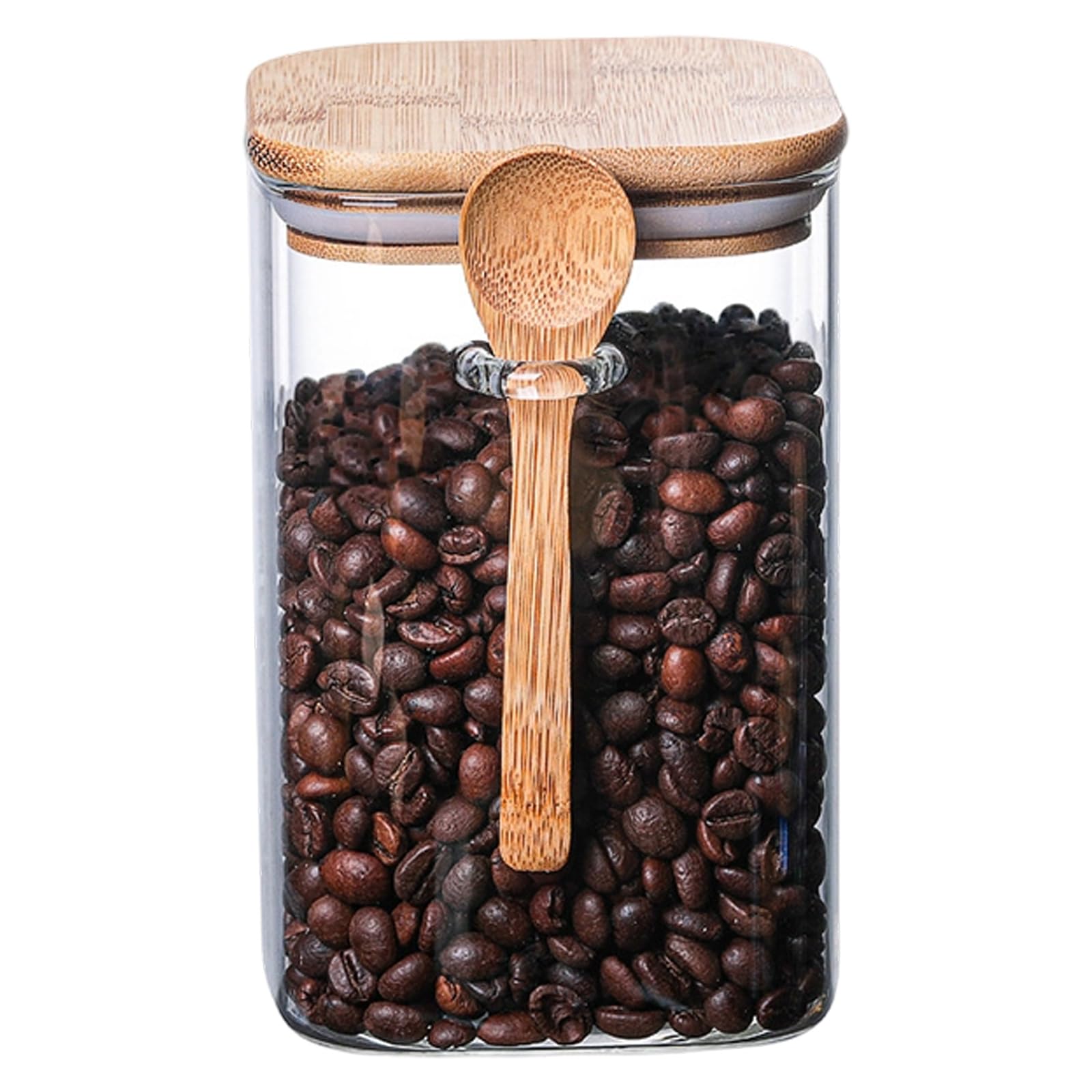 Tsophreniq Multicolor Airtights Sealed Storage Jar For Coffee And Dry Goods Featuring Acrylic Body And Wood Lid Transparent Acrylic Food Containers