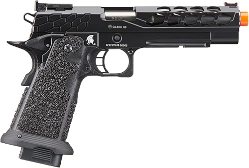 Vista 35 de Lancer Tactical Pistola Airsoft STRYK Hi-Capa 5.1/4.3 Full Metal Gas Blowback 330 FPS Negro