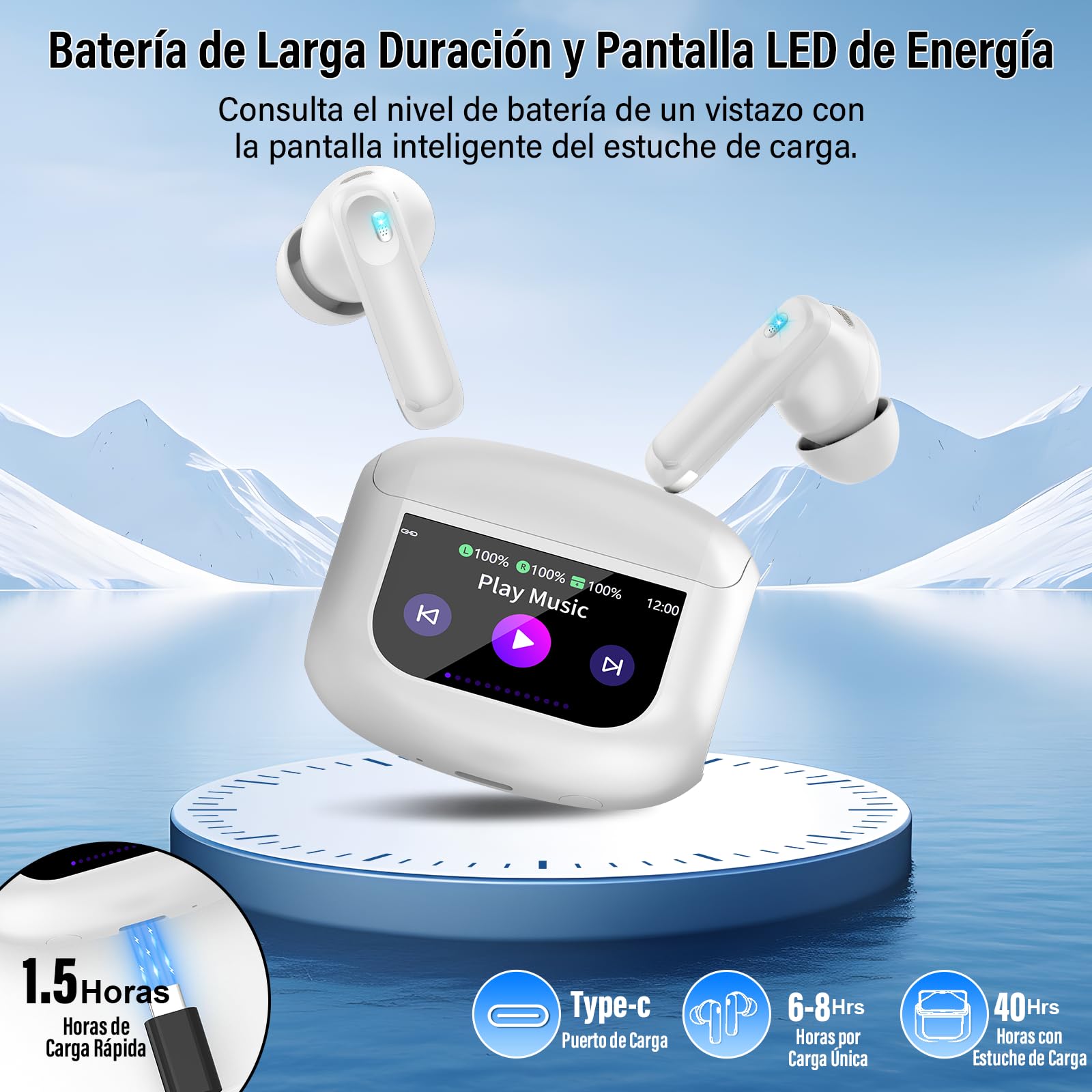 Auriculares Traductor en Tiempo Real 164 Idiomas Traductor Instantaneo Voz