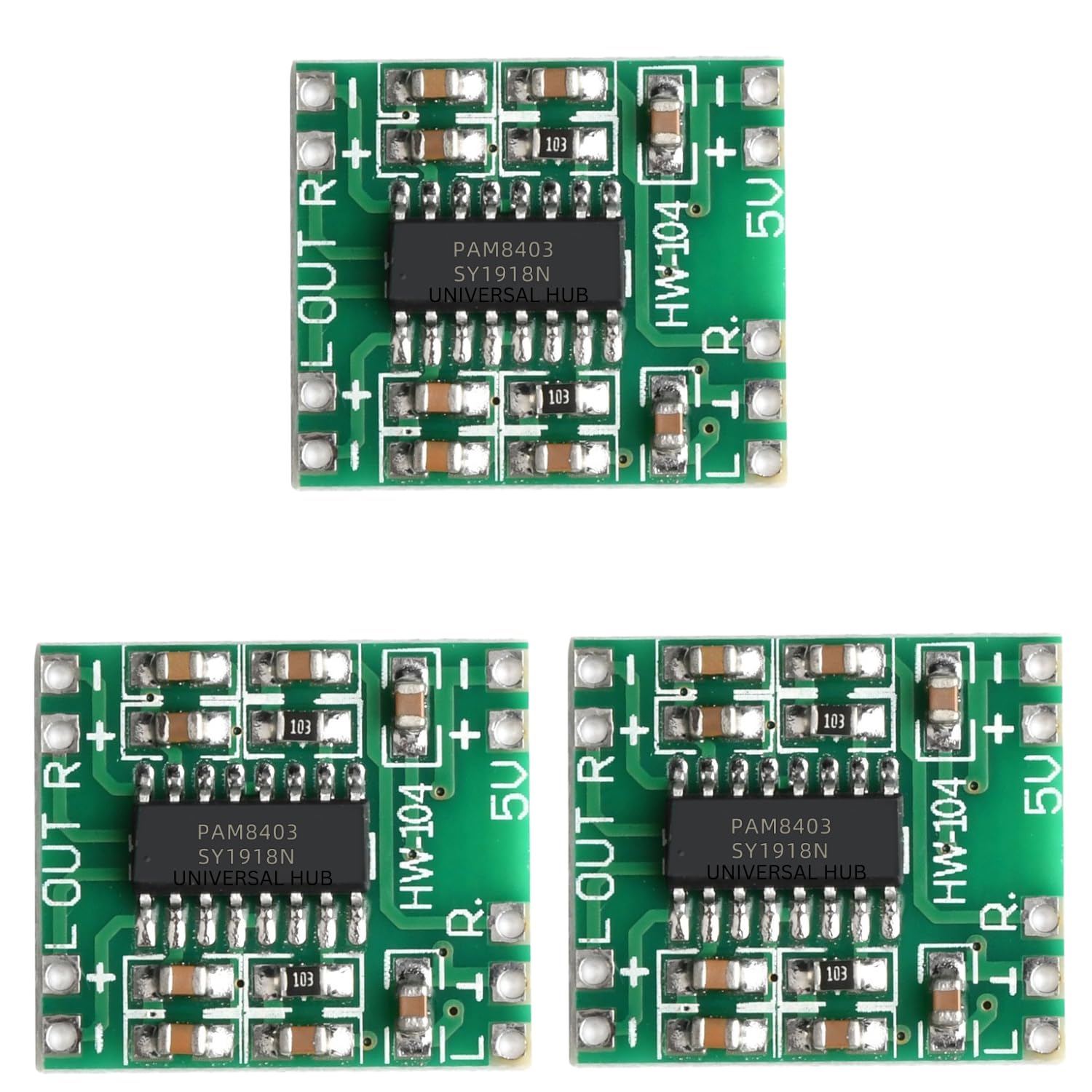 UNIVERSAL HUB PAM8403 AMPLIFIER MODULE 5V INPUT 3W+3W OUTPUT 3PCS-image-9