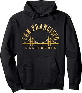 San Francisco California Golden Gate Bridge Vintage Pullover Hoodie