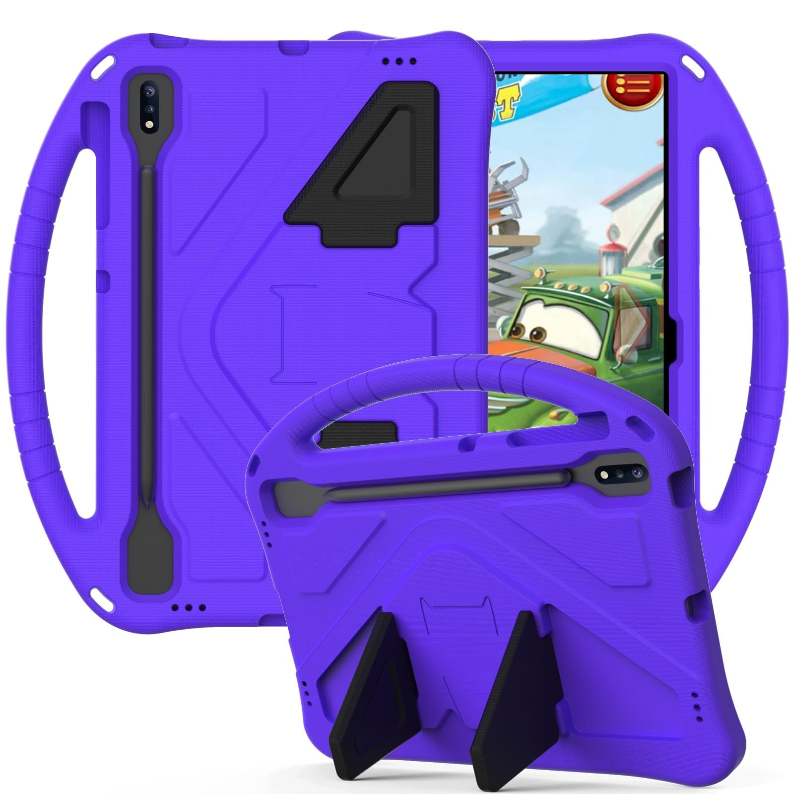 Coque Samsung Galaxy Tab S9 FE Plus en EVA violet pour enfant - 7