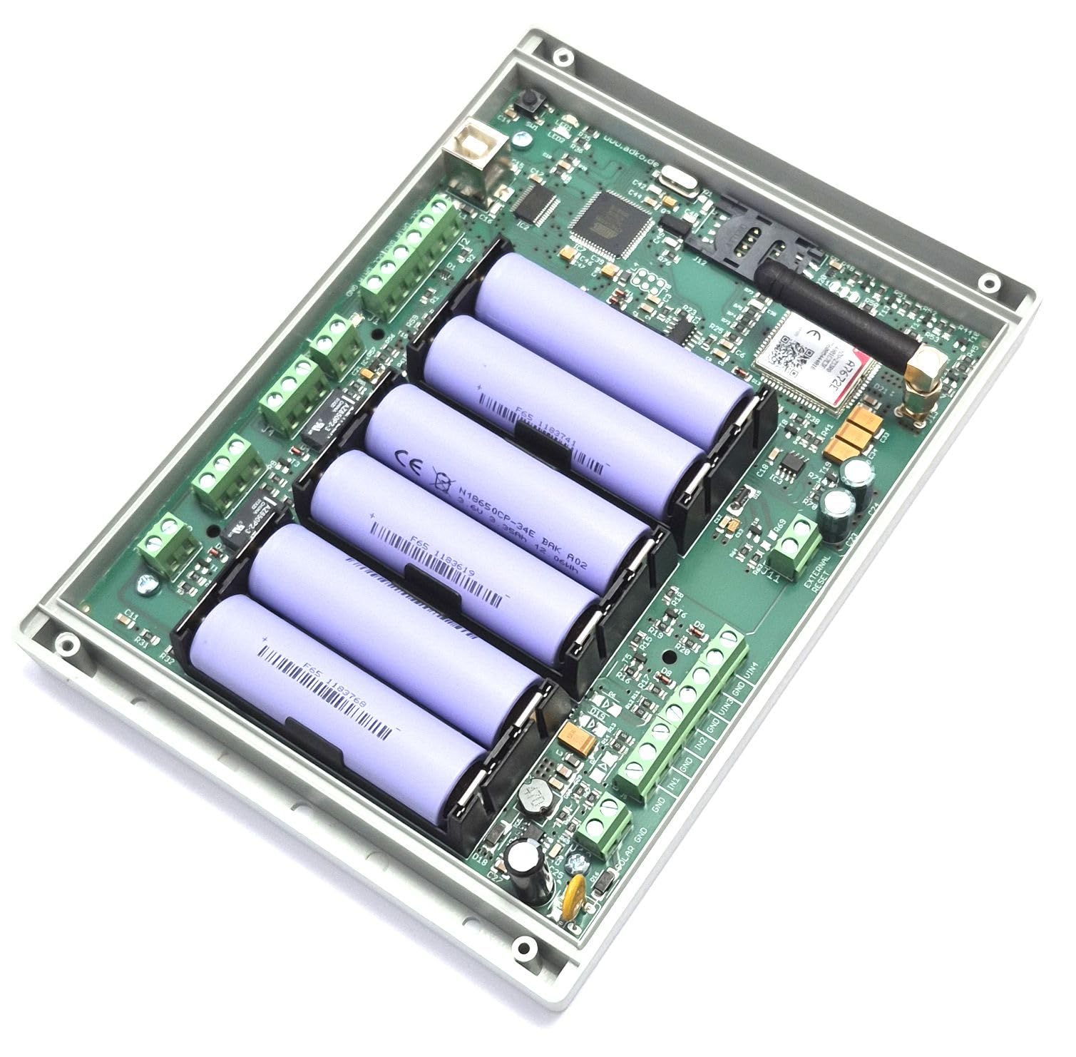 Alarm GSM Modul Fernschaltmodul Alarmanlage Überwachung mit Akku Puffer 80 Tage ADK-3 LTE 4G