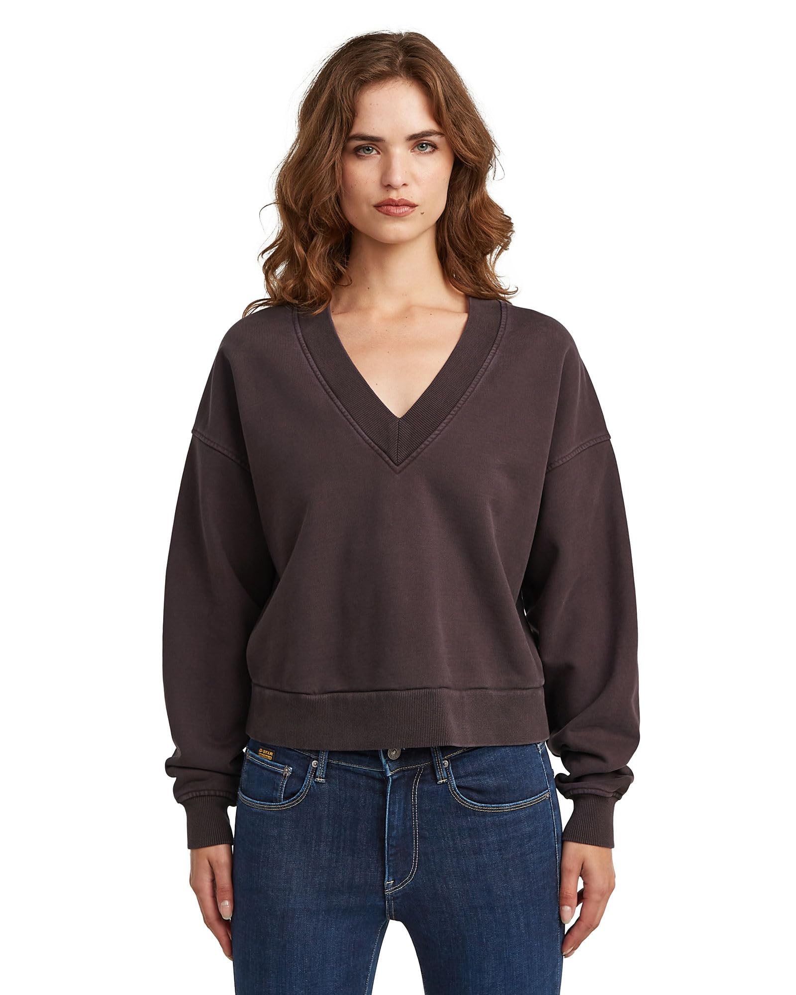 G-Star Damen Washed Loose V Sw Wmn Sweater