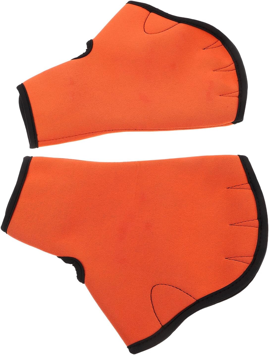 BESPORTBLE Swimming Hand Gloves Paddle Pair, Orange L, Water Sports Equipment for Scuba Diving, Snorkeling, Swim Training, Aquatic Fitness Resistance Gloves