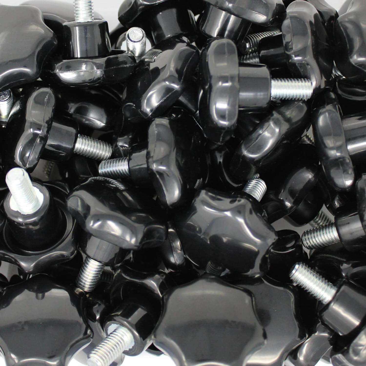 Ganter Standard Elements / Star Grip Screw with Male Thread According to DIN 6336 M6 x 25 mm / Duroplast / Threaded Rod Galvanised Steel / Star Diameter 32 mm (1 Piece, M6 x 25 mm (32))