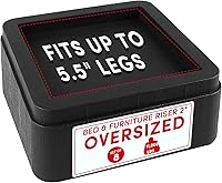 Vista 8 de DEDU Elevadores de cama de gran tamaño, resistentes, apilables, paquete de 4, elevadores de muebles para sofás de 2 pulgadas o 4 pulgadas, soporta