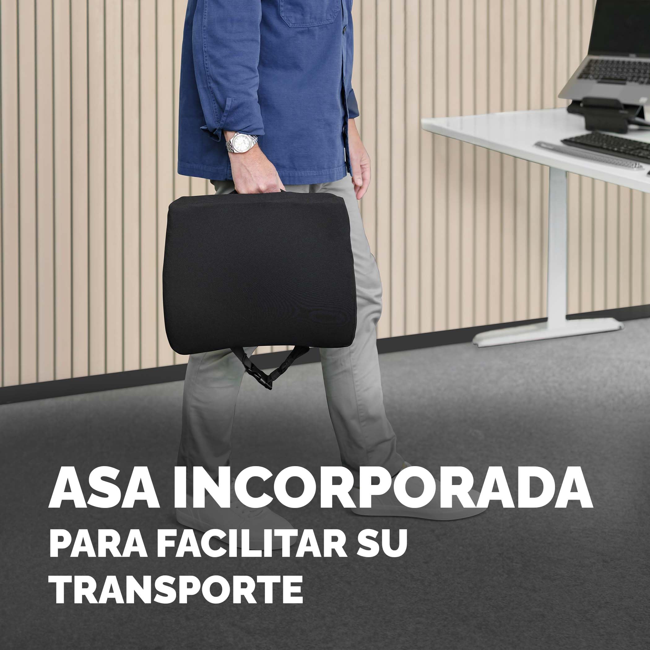 Fellowes Respaldo Comfort Breyta - Soporte ergonómico, Ajustable, portátil, ecológico, con asa y 5 años de garantía. Ideal para Oficina y hogar.