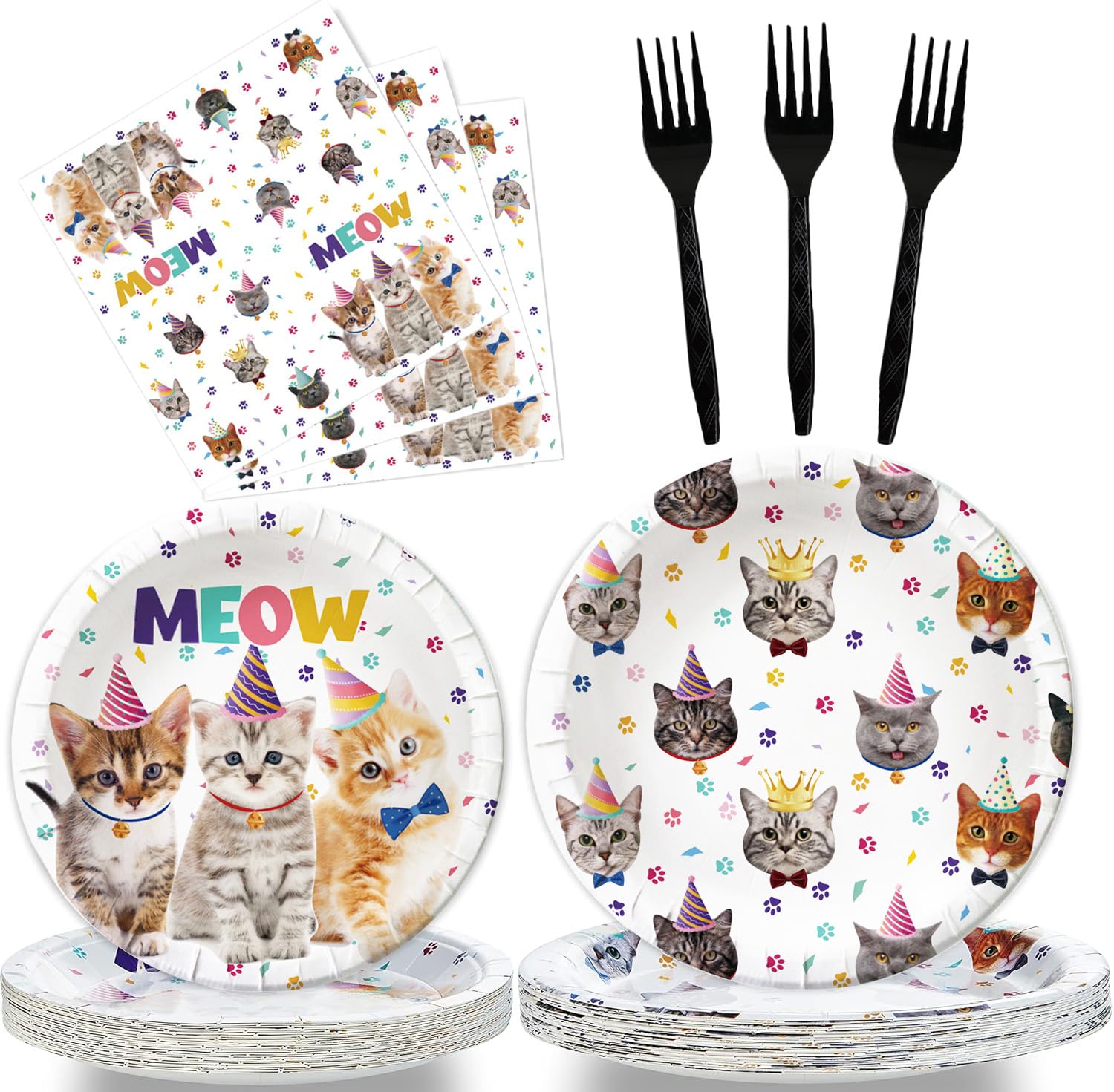 Assiettes et serviettes jetables CHANGZHONG pour fête d'anniversaire de 50 enfants