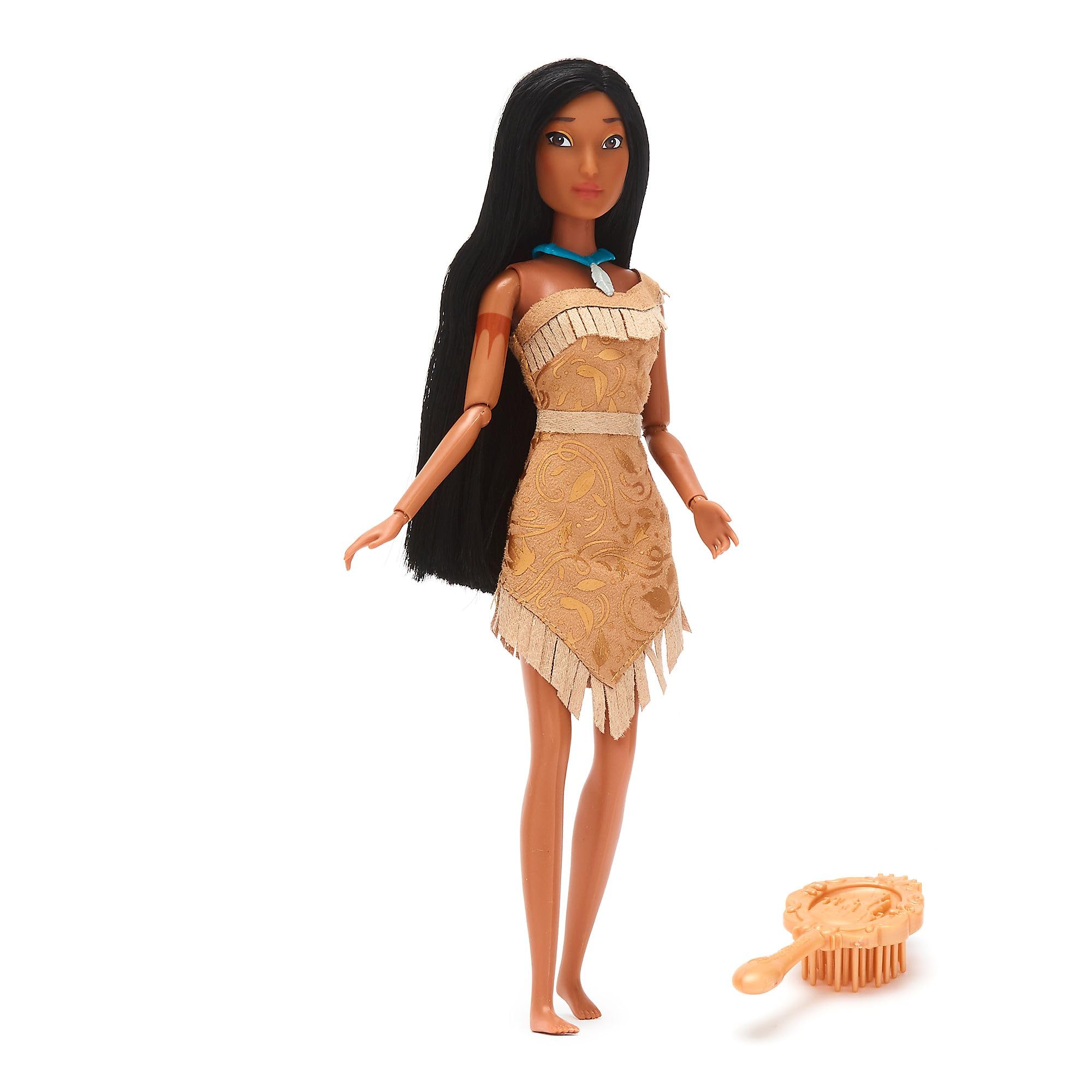Disney Store Official Pocahontas Classic Doll, 29cm/11”, Fully Poseable Disney Doll in a Beautiful Dress