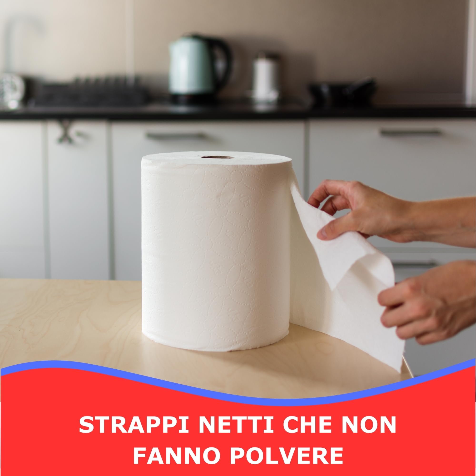 Hermes Shop - 2 Rotoli Carta Asciugatutto 2000 - Bobina Carta Asciugatutto Pura Cellulosa 2 Veli - Rotoloni Asciugatutto (CF 2 Rotoloni)