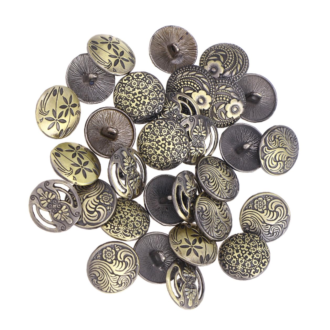 Boutons ronds bronze vintage pour personnaliser vos vestes et projets DIY de mercerie