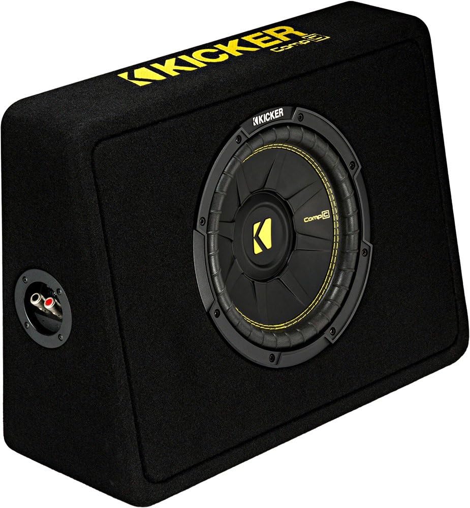 KICKER TCWC104 CompC 10" Subwoofer in Thin Profile Enclosure 4-Ohm