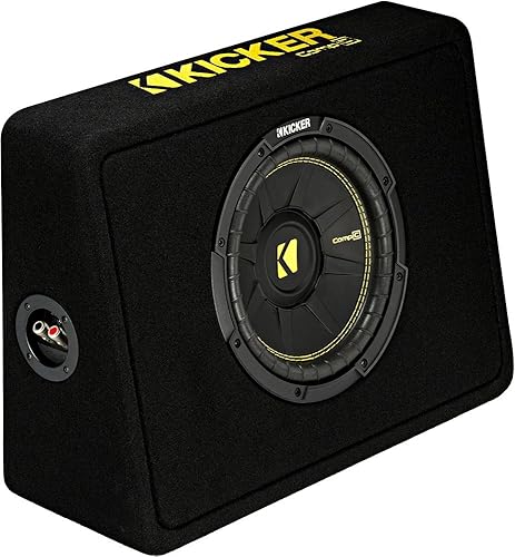 KICKER TCWC104 CompC Subwoofer de 10" en carcasa de perfil delgado 4-Ohm