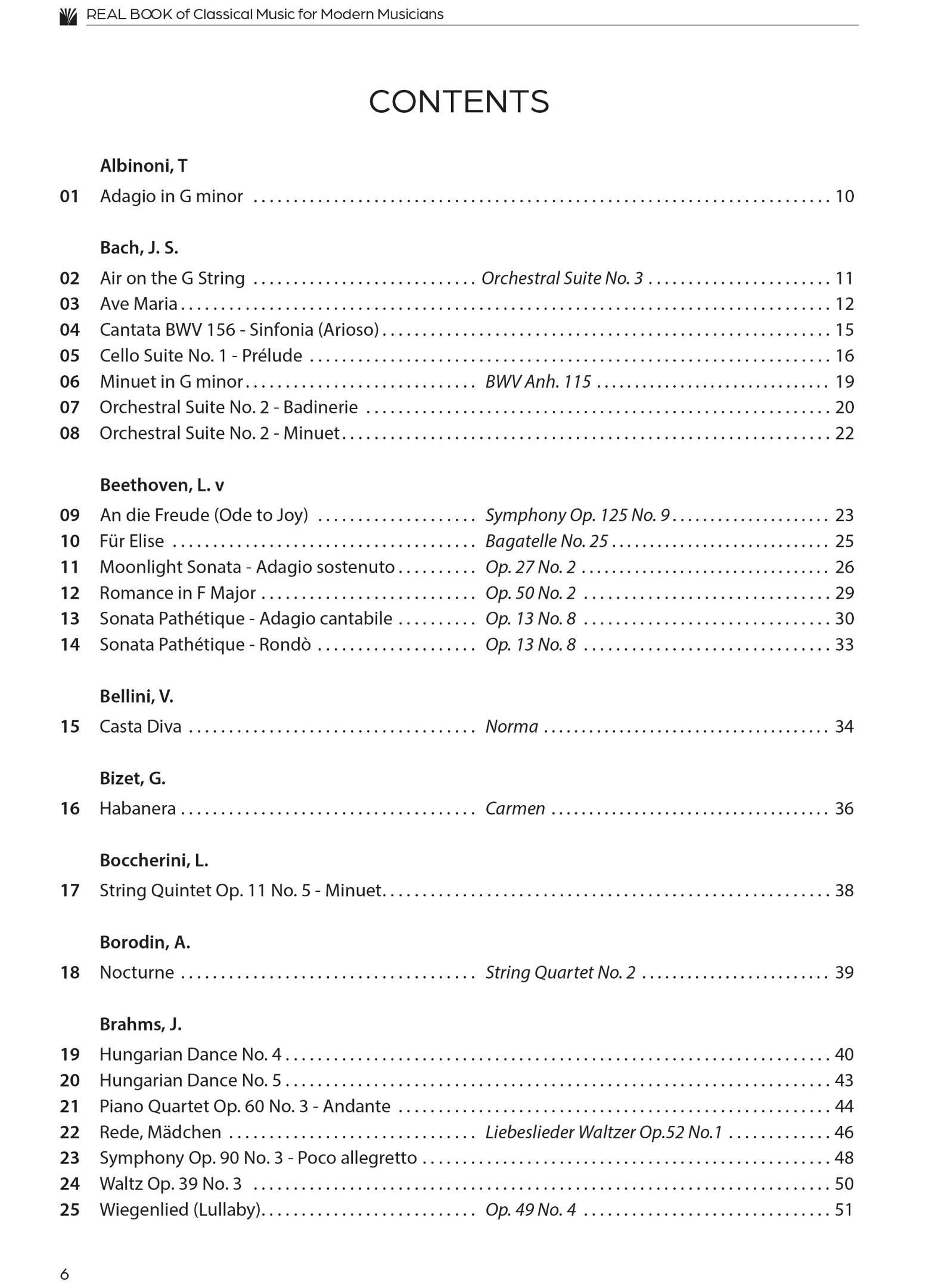 Real book of classical music for modern musicians. Ediz. italiana e inglese (Musica-Repertorio)