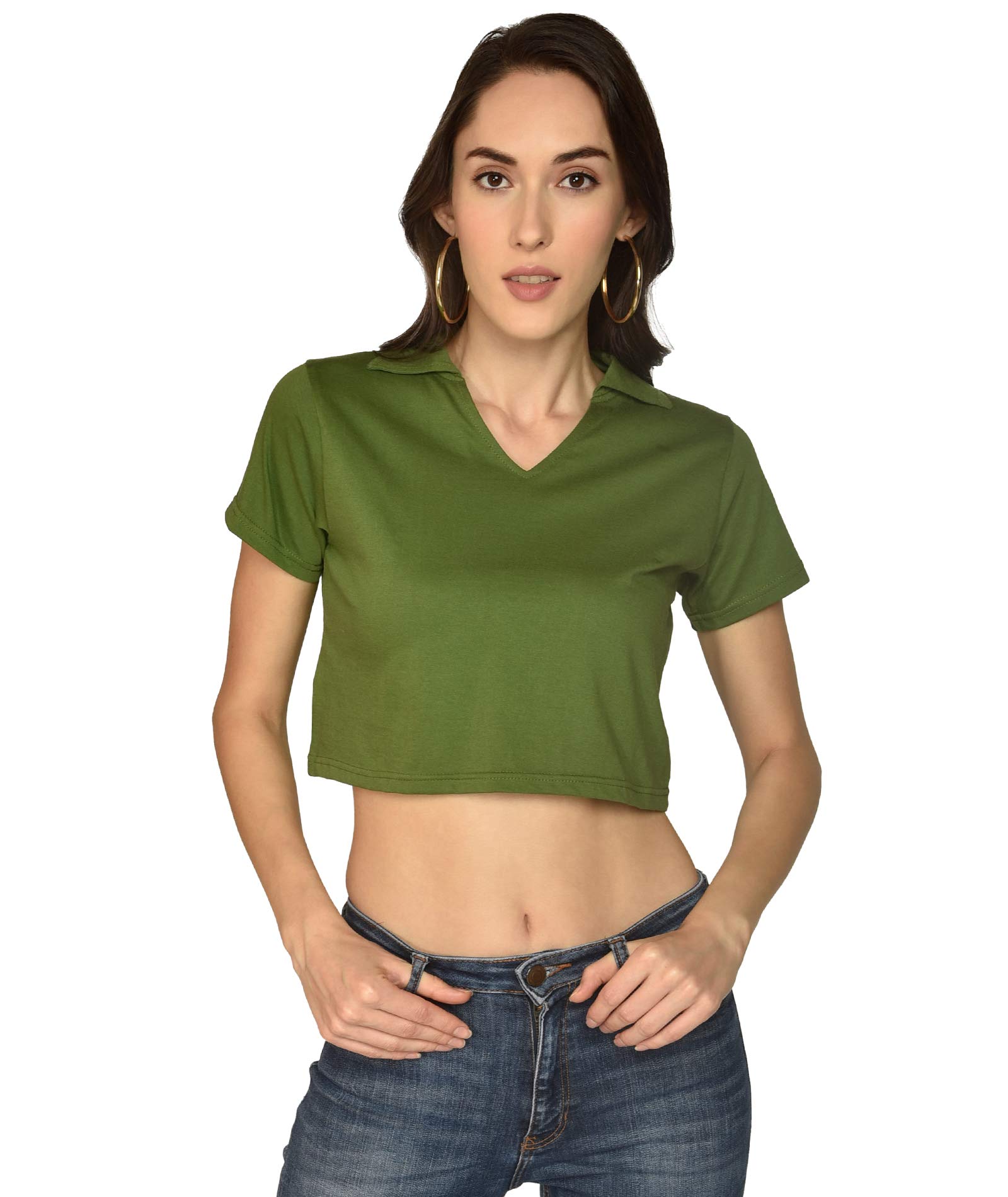 Chimpaaanzee Women V-Neck Crop Top-picture-10