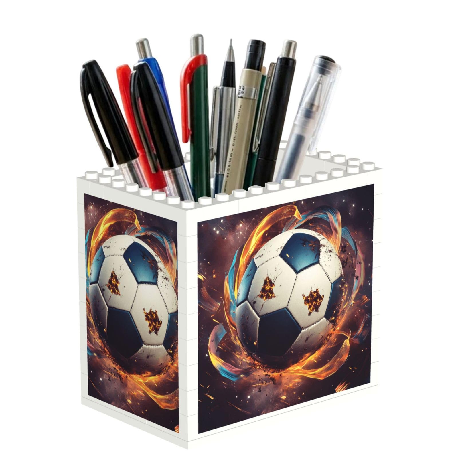 SXZVVBN Ribbon Football Building Block Desk Tidy ABS Organiser