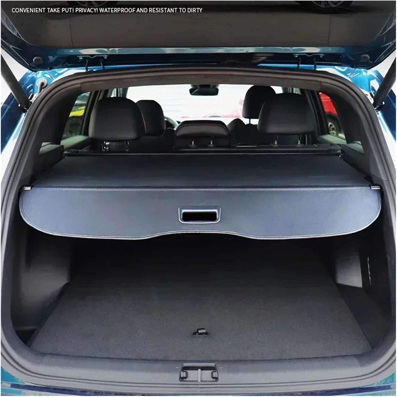 Car Trunk Curtain Compatible with Volvo XC90 T6 T8 2016~2024 2017 2018 2019 Luggage Rack Waterproof Retractable Cargo Pad Covers Accessories | Leather