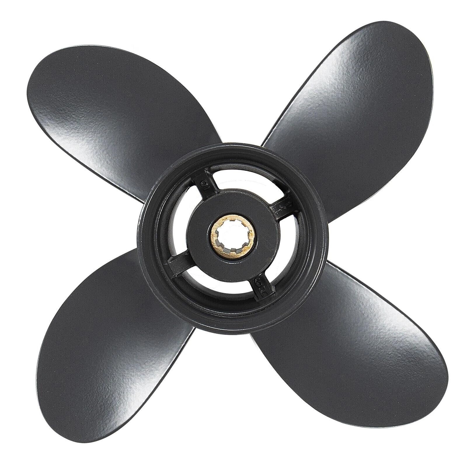 Hélice de bateau hors-bord en aluminium 9 1/4 x 10 pour moteurs Honda 8-20 HP 8 cannelures, pièces OEM n° 58134-ZV4-010AH, HR, 9,25 x 10, hélice, 4 lames