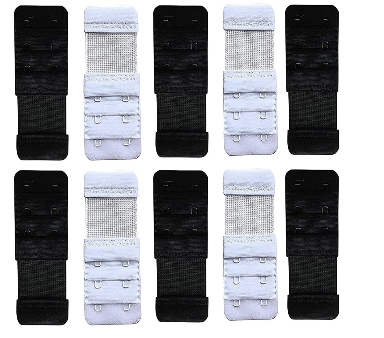 Bra Hook Extender-2 Hook - 3 Rows (with Extra Elastic) Save Your Bra Increase White,black colorrs set-image-27