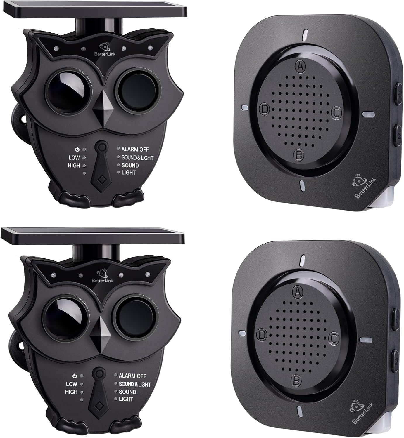 Driveway Alarm Systems Weatherproof Outdoor Motion Detector & Sensor with120dB Siren, Sound and Light Alert Systems Makes it Easy to Monitor & Protect Outdoor/Indoor Property(2R2S)