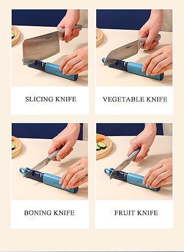 Miniatura 5 de 2 piezas 3 en 1 pelador de verduras con afilador de cuchillos pelador para cocina de acero inoxidable rallador de verduras pelador para frutas,