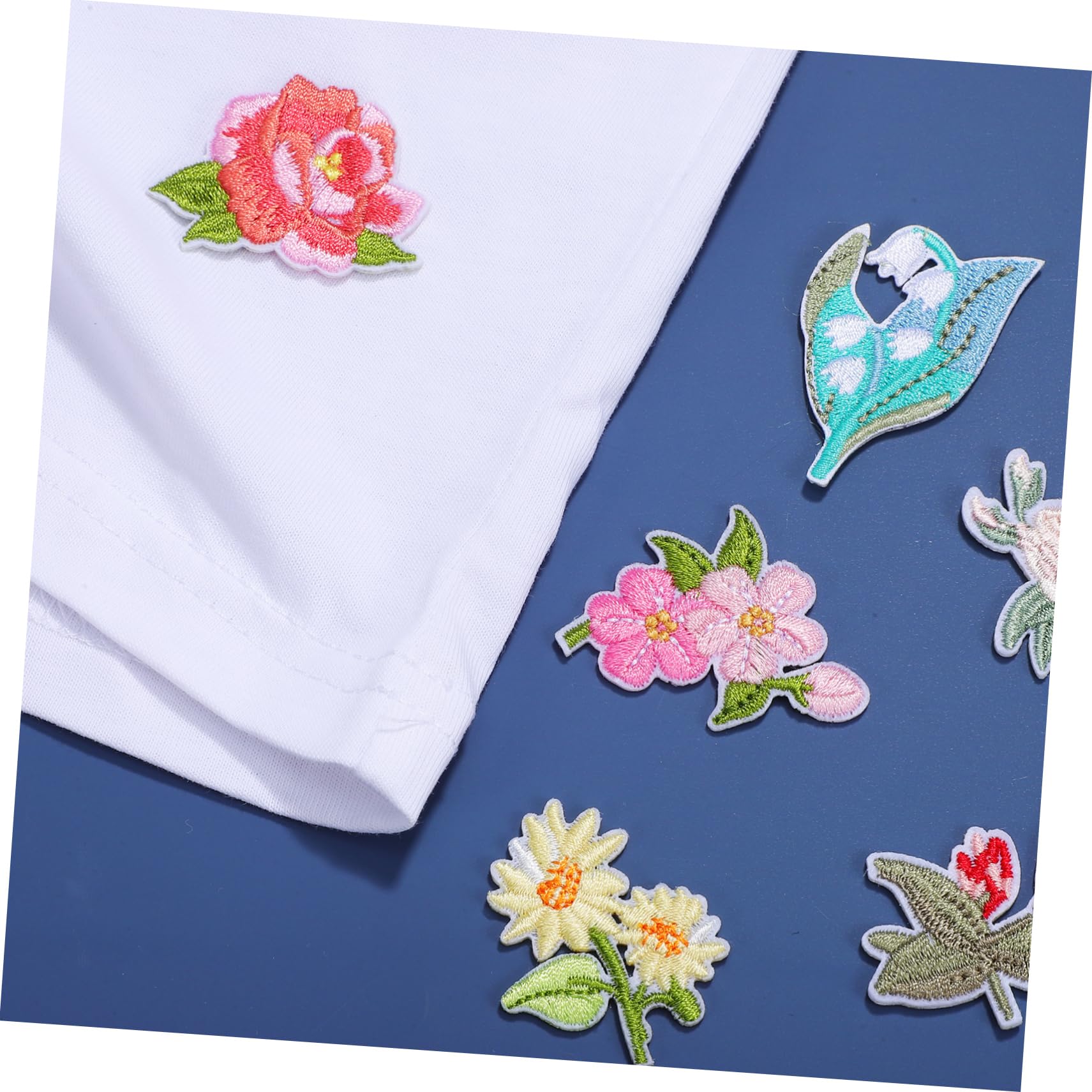 Gadpiparty 5 Set Patch Di Gilet Floreale Cucire Applicazioni Abbellimenti Cucita Impiombata Stiro Toppe Per Borse Applique Per Abbigliamento Toppe Per Cappelli Filo Da Ricamo 14 Pezzi*5
