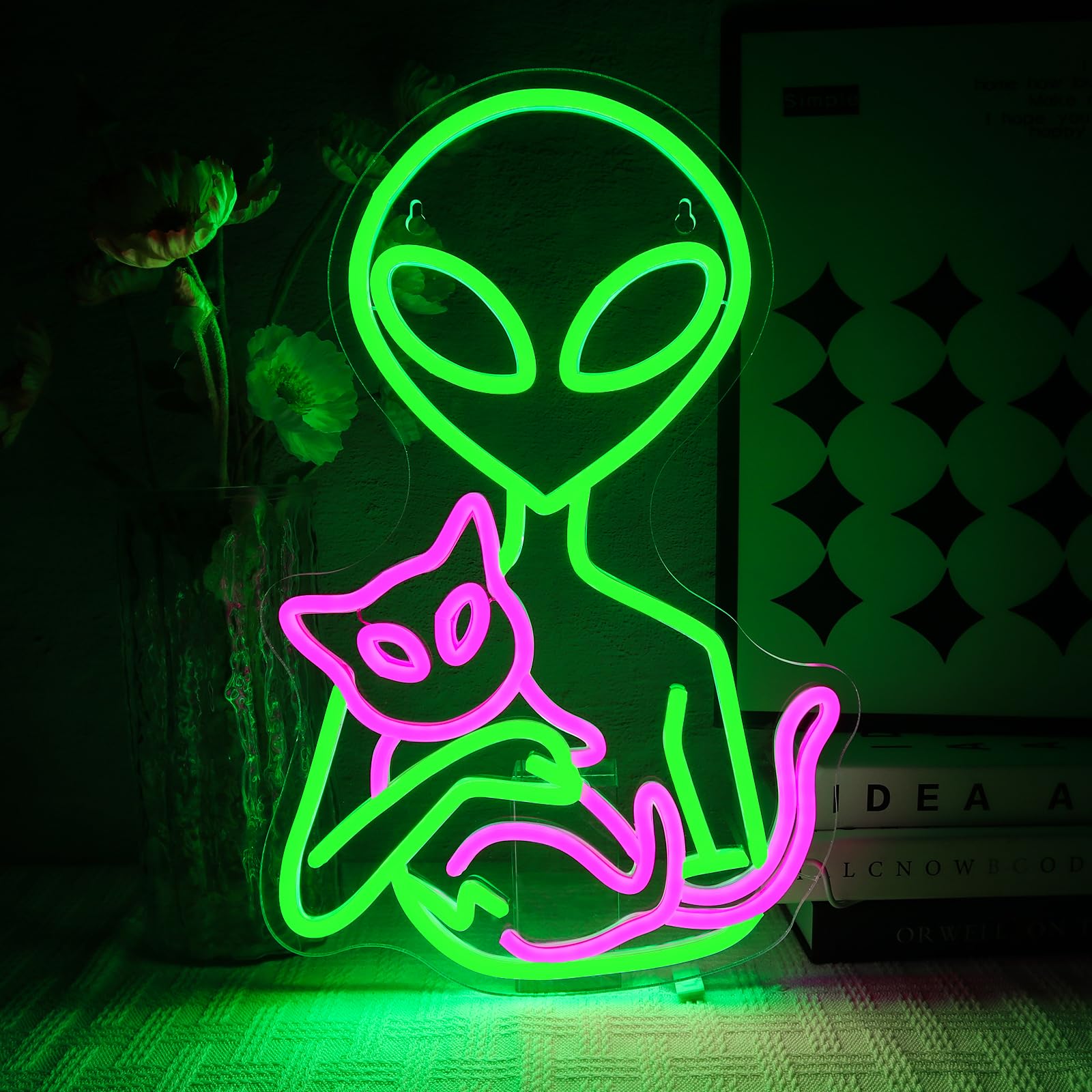 OYCGZV Alien Neon Light Sign