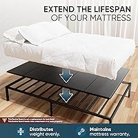 Vista 3 de Bunkie Board Queen - Heavy Duty Reinforced Wood Bed Boards for Under Mattress, Universal Sleeper Sofa Support Board with Anti-Sag Design for Metal