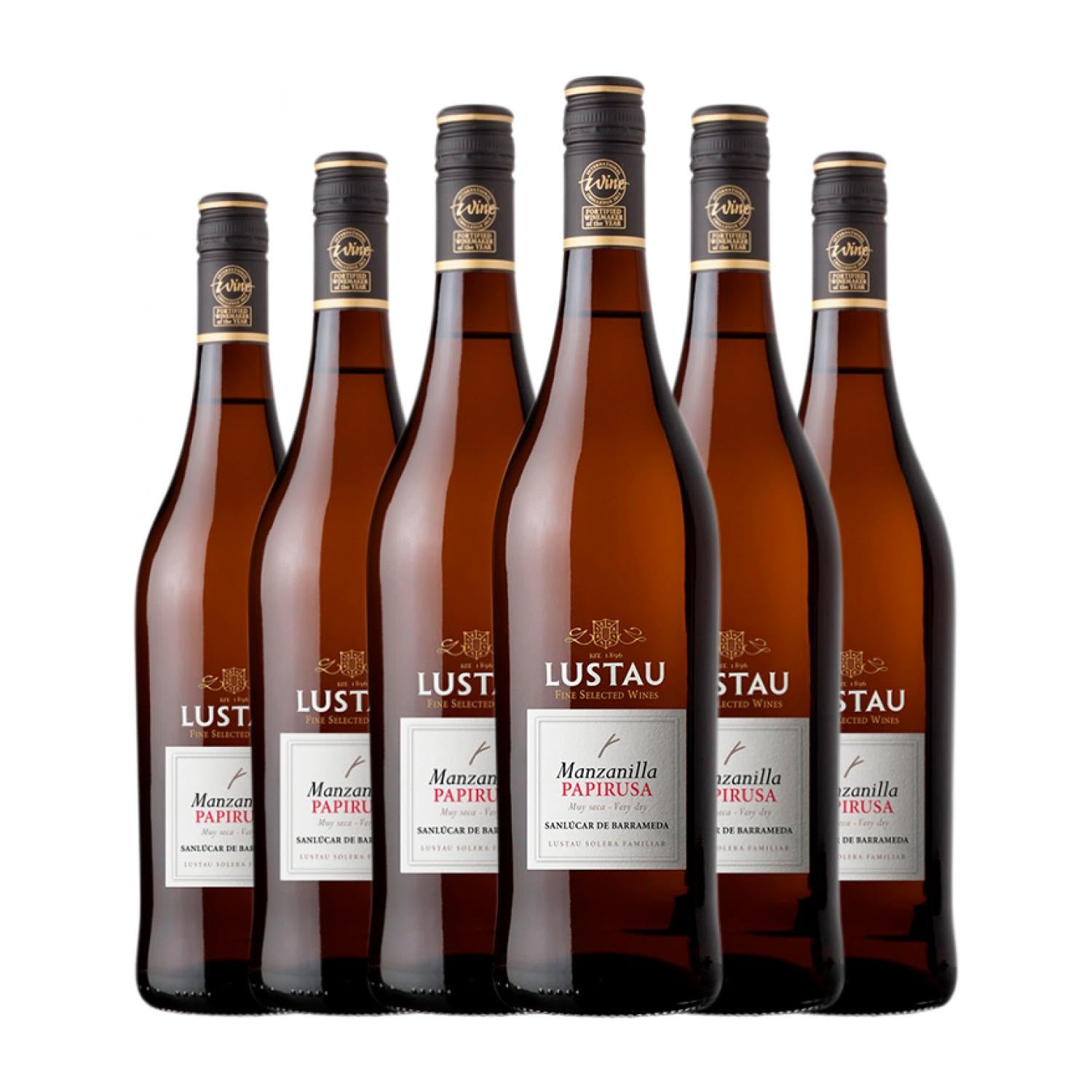 Lustau Papirusa Palomino Fino Manzanilla-Sanlúcar de Barrameda 75 cl Vino generoso (Caja de 6 Botellas de 75 cl)