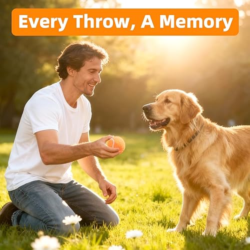 Miniatura 7 de Pelotas de tenis para perros de 2.5 pulgadas, paquete de 6 unidades, rebote silencioso, núcleo de goma resistente, juguetes duraderos para jugar en