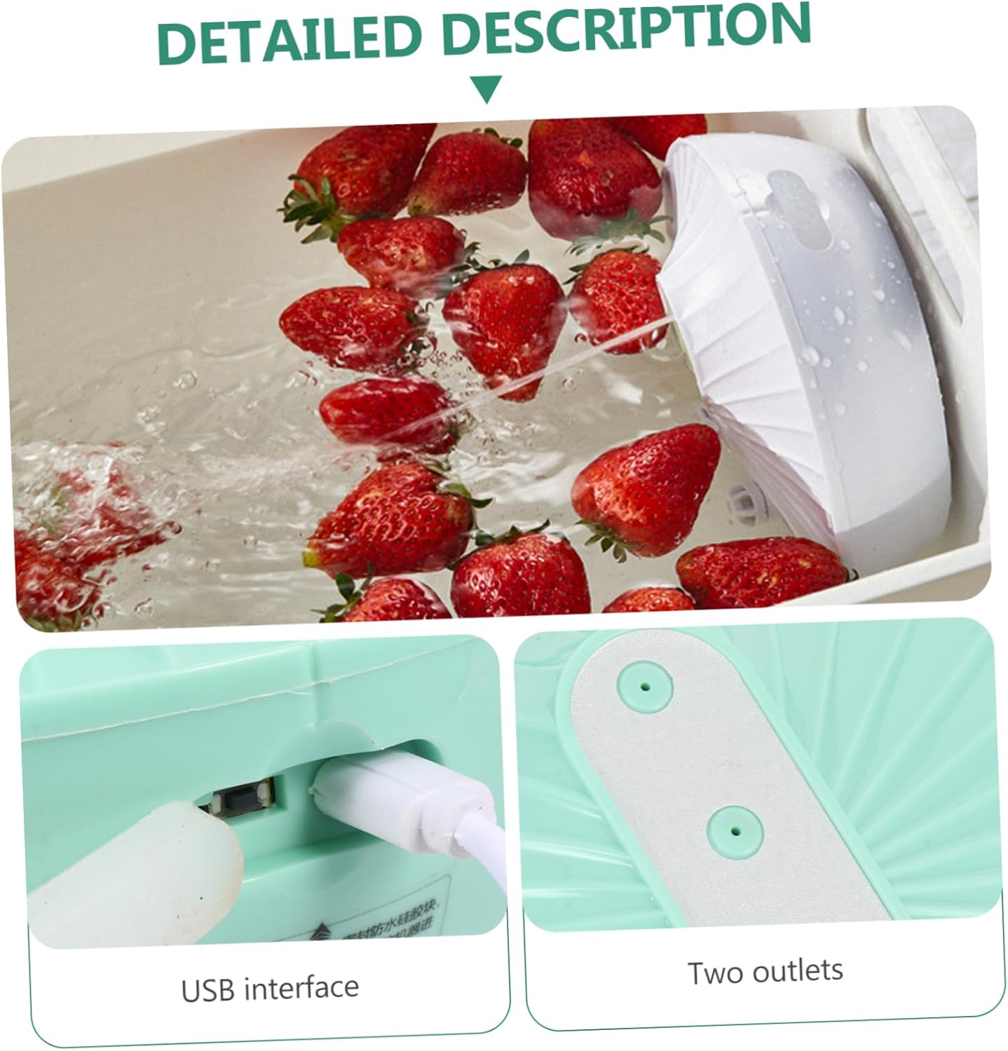DOITOOL Mini Portable Dishwasher Usb Cleaner Vegetable Fruit Wash Machine Efficient Cleaning