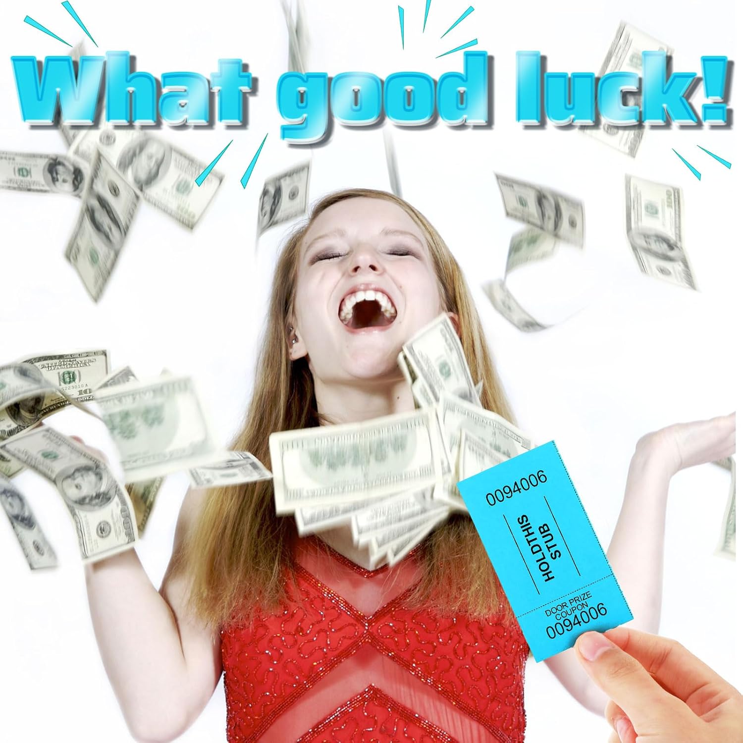 Kosiz 2000 Sheets Raffle Ticket 25 Bid Chinese Auction Tickets Tricky Tray Basket Raffle Sheets for School Class Rewards Carnival Door Prize Fundraiser Event(Lake Blue)