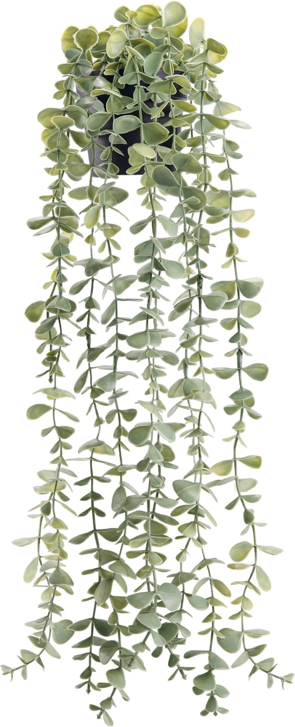 Der Rose Fake Plants Hanging Artificial Faux Plant Potted Eucalyptus Plants for Indoor Boho Bedroom Bathroom Home Wall Shelf Decor