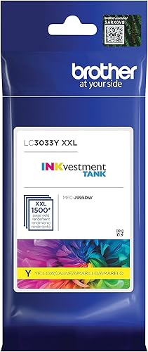 Miniatura 2 de Brother LC3033Y, cartucho de tinta de tanque de tinta amarillo de alto rendimiento, rendimiento de página de hasta 1,500 páginas, LC3033, cartucho
