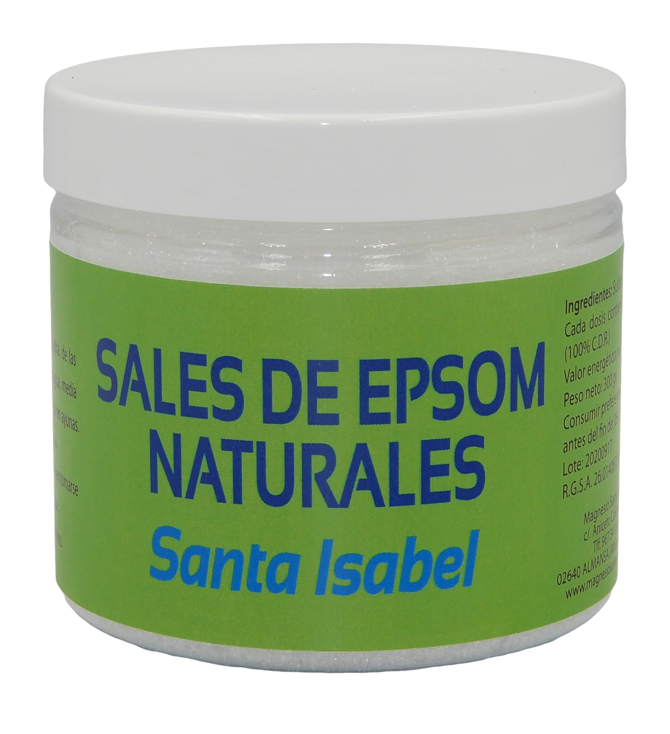 Sales de Epsom Naturales 300 Gramos, Sulfato de Magnesio Puro, Grado Alimenticio, Uso Vía Oral, para Limpieza Hepática, Vesícula y Colon