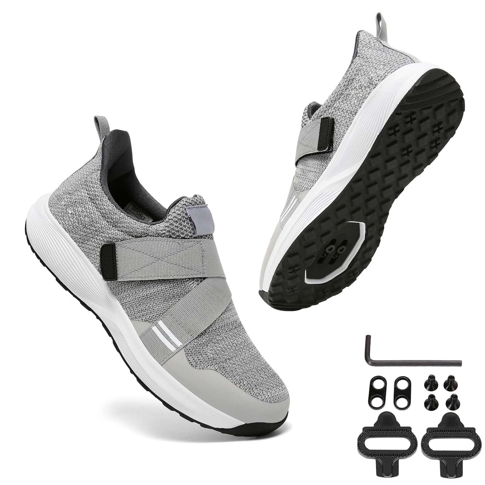 Herren Damen Mountainbike Schuhe, MTB Schuhe Fahrradschuhe Kompatibel mit Shimano SPD 2-Bolts Pedals Outdoor Radsportschuhe